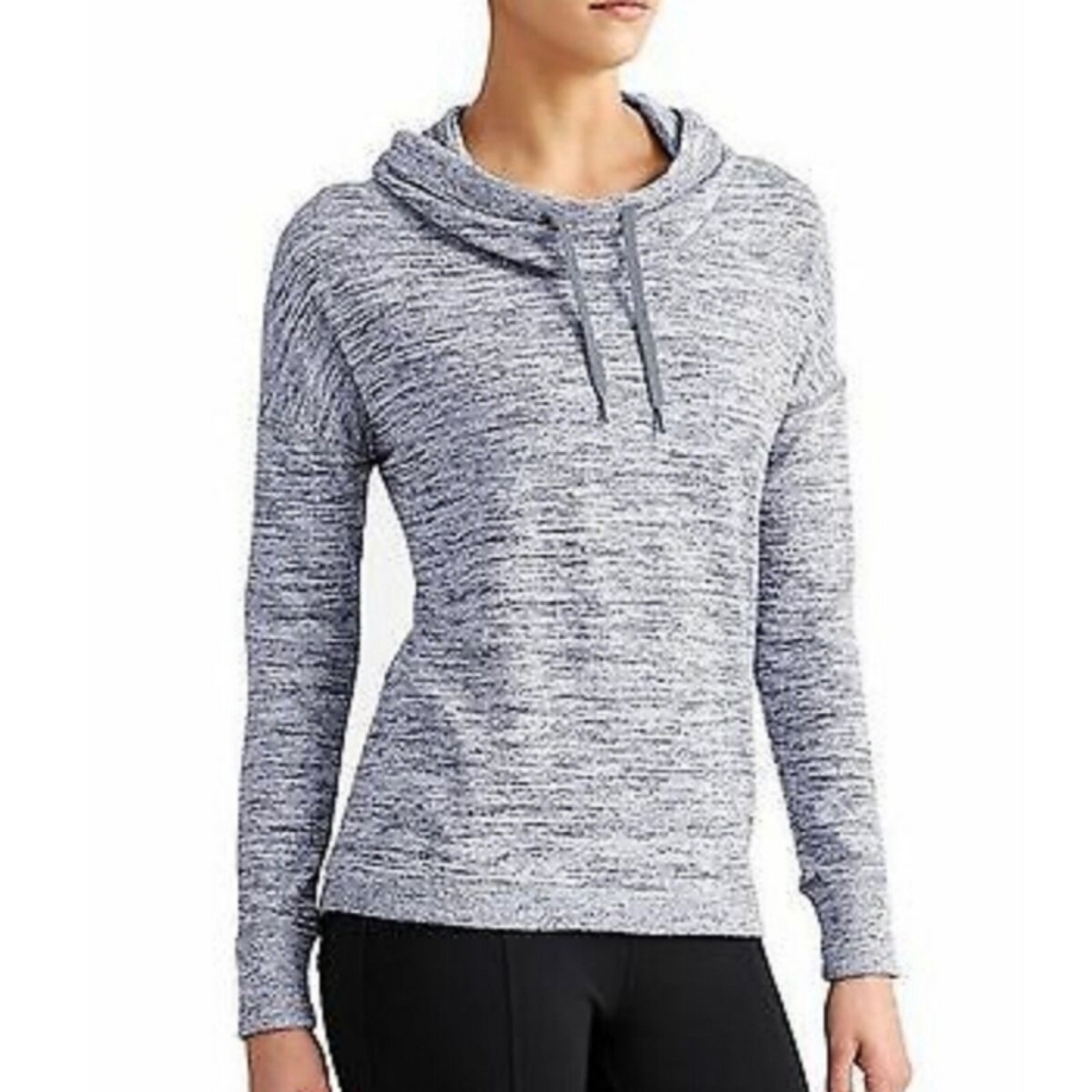 Athleta Small Heather Gray Cowl Neck Pullover